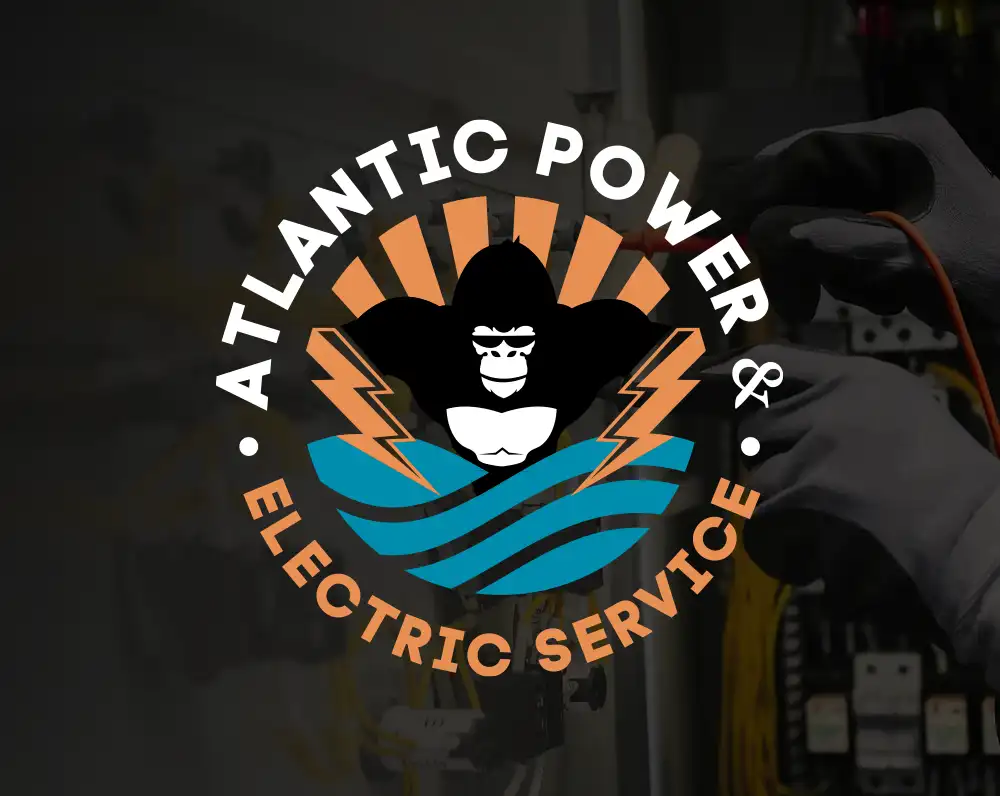 The A.P.E.S. electrician logo reversed in one color for signage and dark backgrounds